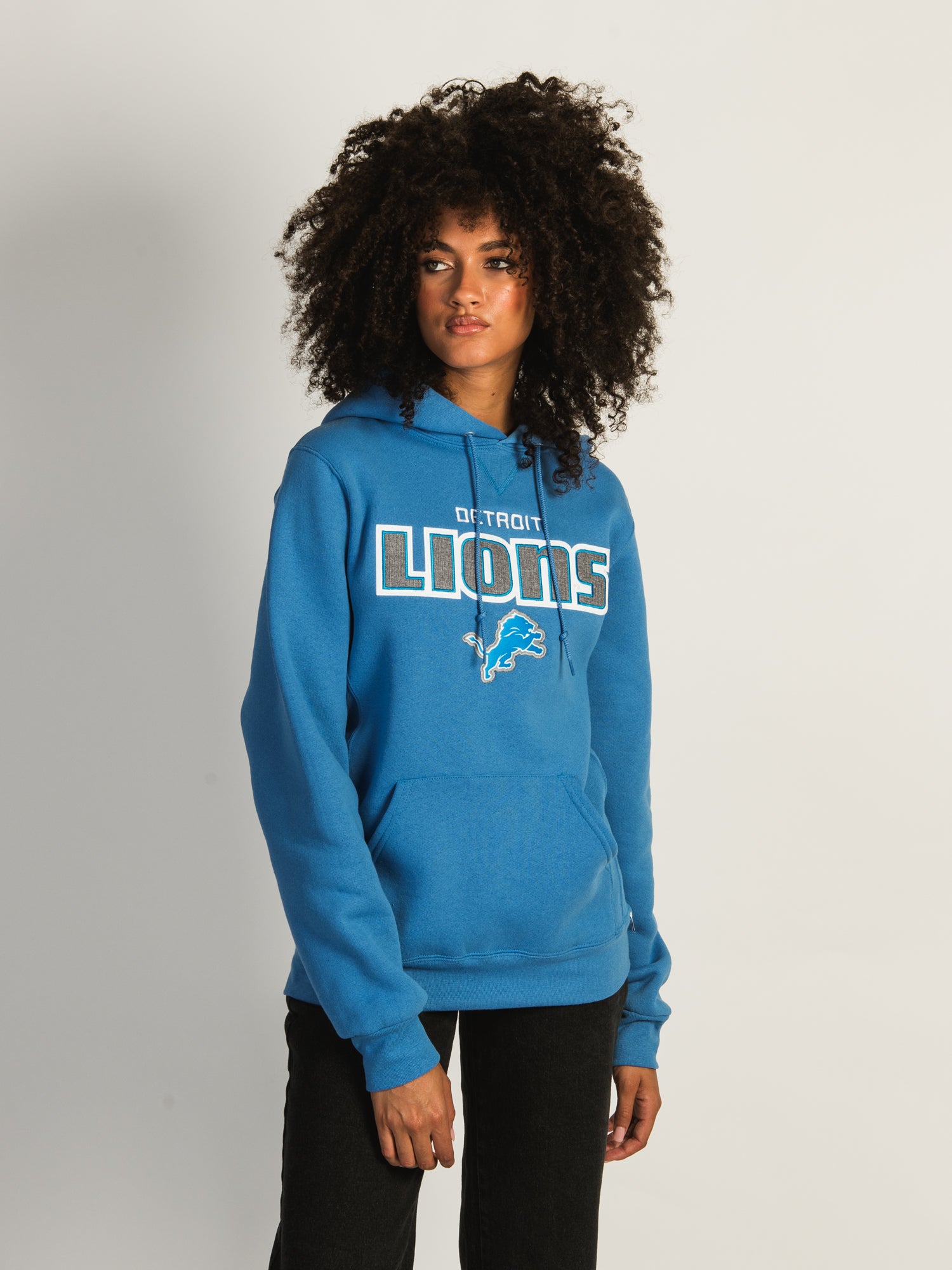 RUSSELL NFL DETROIT LIONS LOGO PULLOVER HOODIE