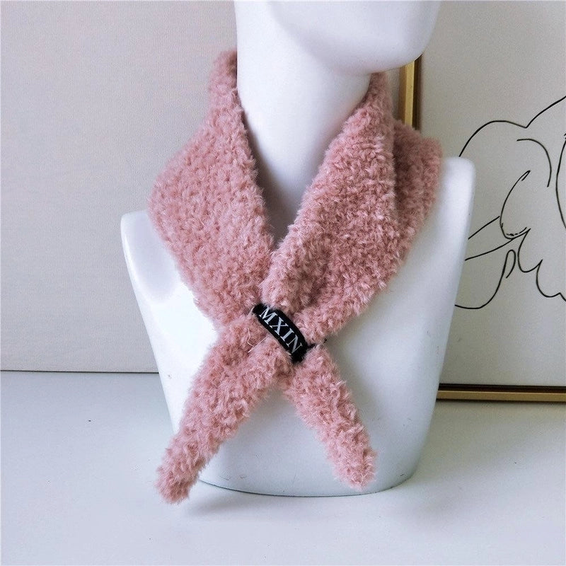 Women'S Sweet Solid Color Patchwork Scarf