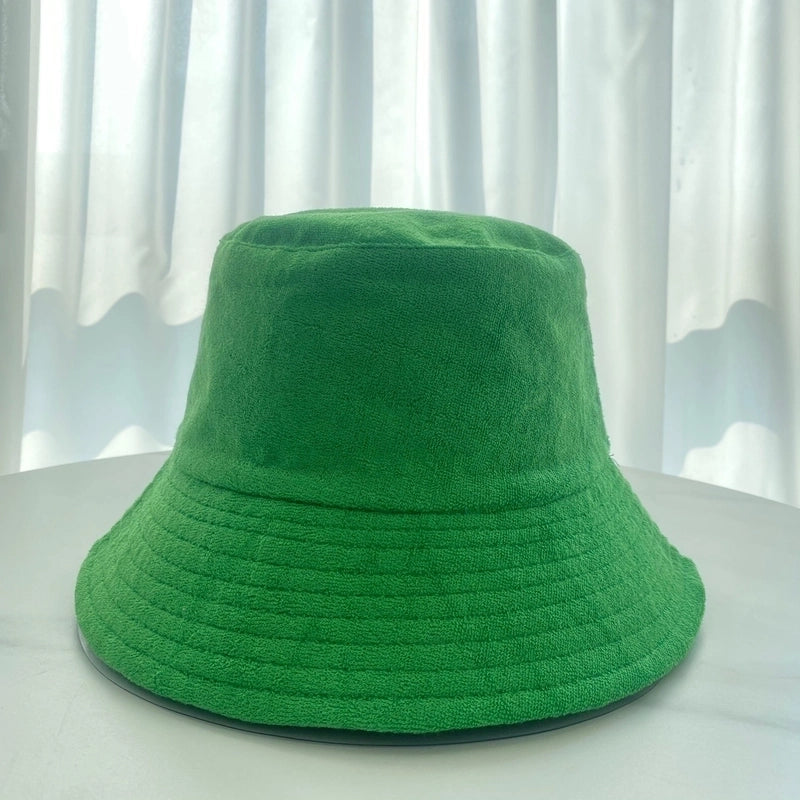 Women's Minimalist Solid Color Flat Eaves Bucket Hat