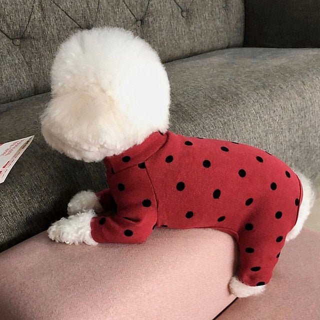 Polka Dot Dog Cat Four-legged Clothes