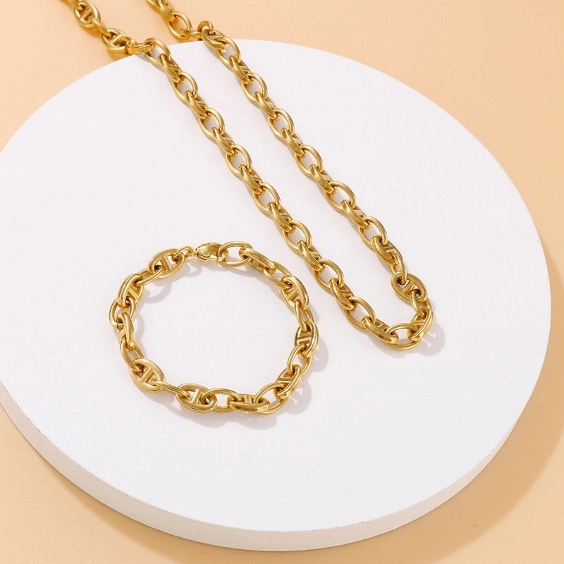Titanium Steel 18K Gold Plated Fashion