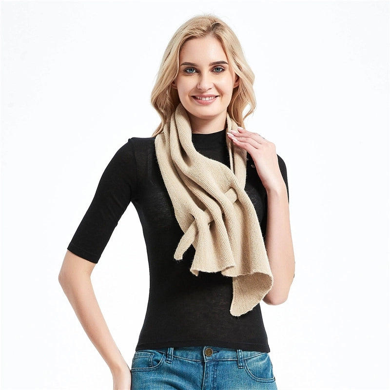 Women's Minimalist Solid Color Acrylic Scarf