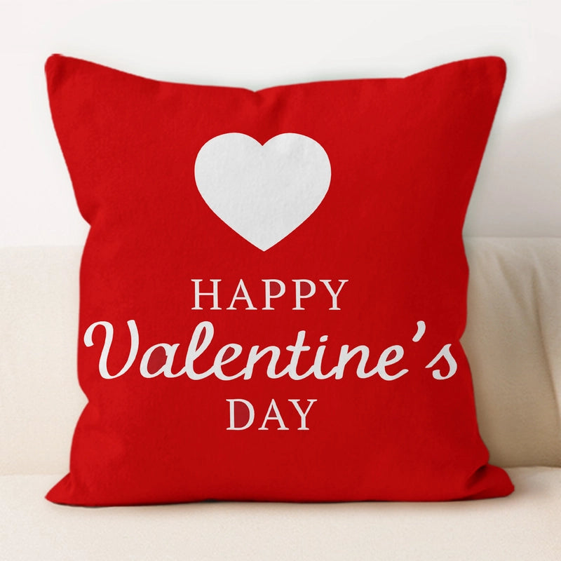 Valentine'S Day Minimalist Letter Plush Throw Pillow Pillow Cases Couch & Sofa Decor