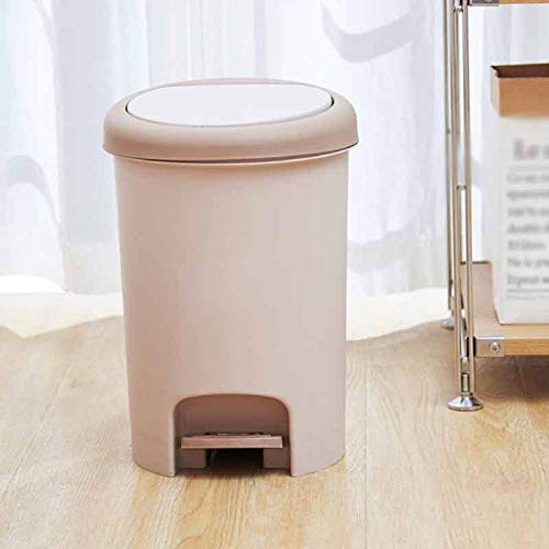 KNOKR Waste Bins. Trash Can. Step-On Lid Trash Can. For Home. Kitchen. And Bathroom Garbage