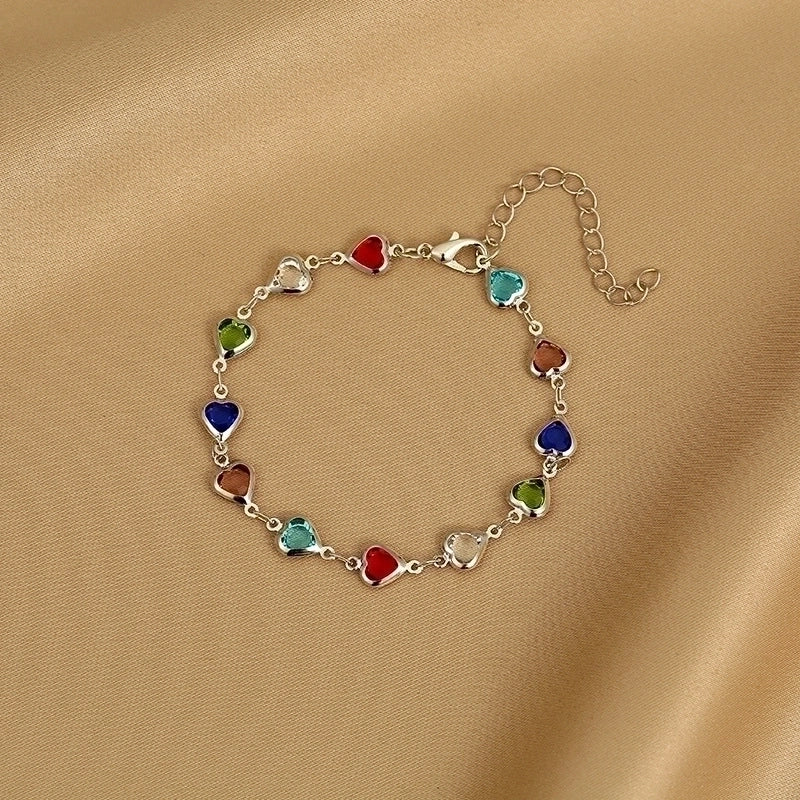 Fashion Heart Shape Butterfly Alloy Inlay Artificial Pearls Rhinestones Women's Bracelets 1 Piece