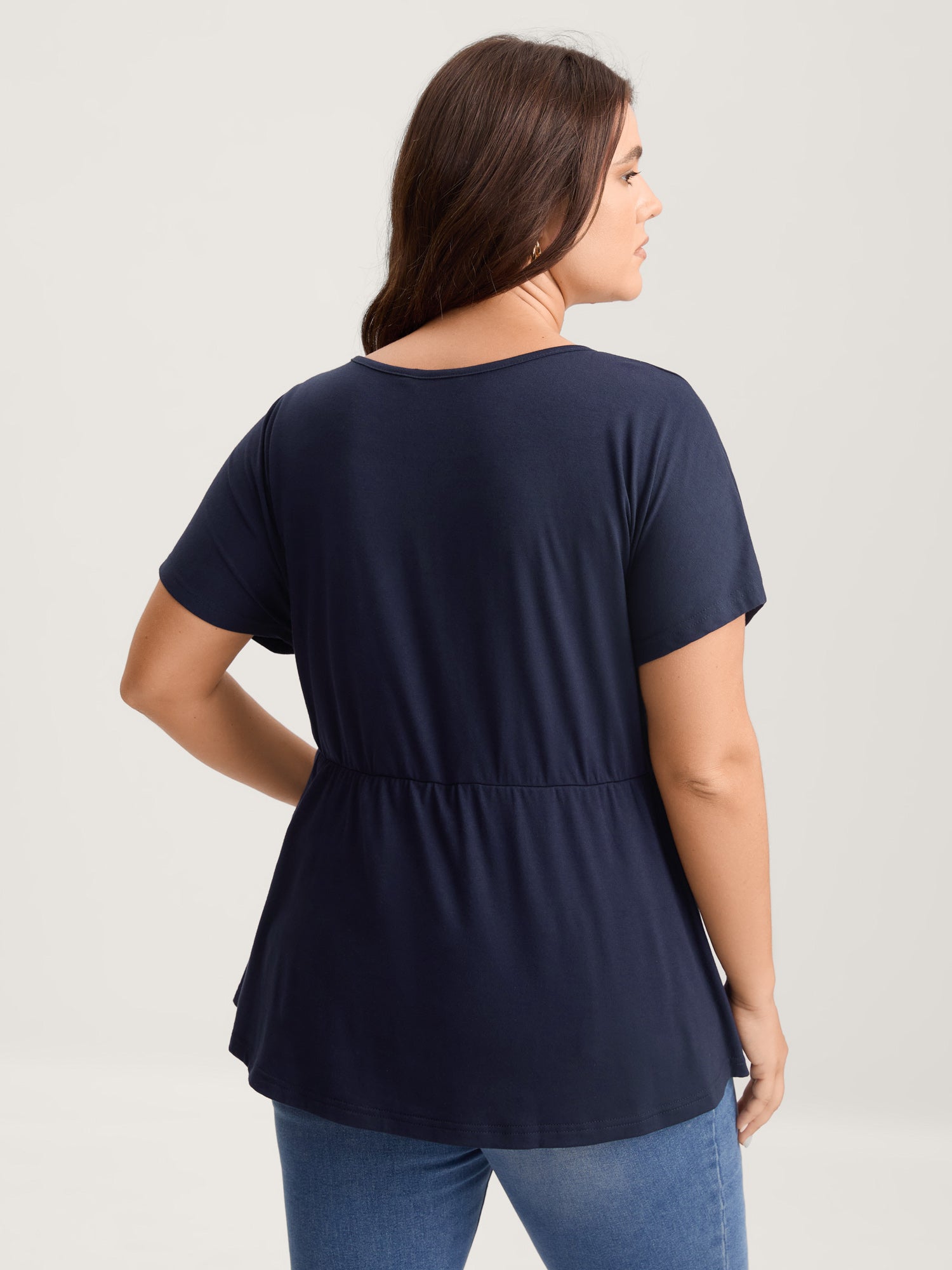 Metal Detail Knotted Plain Top