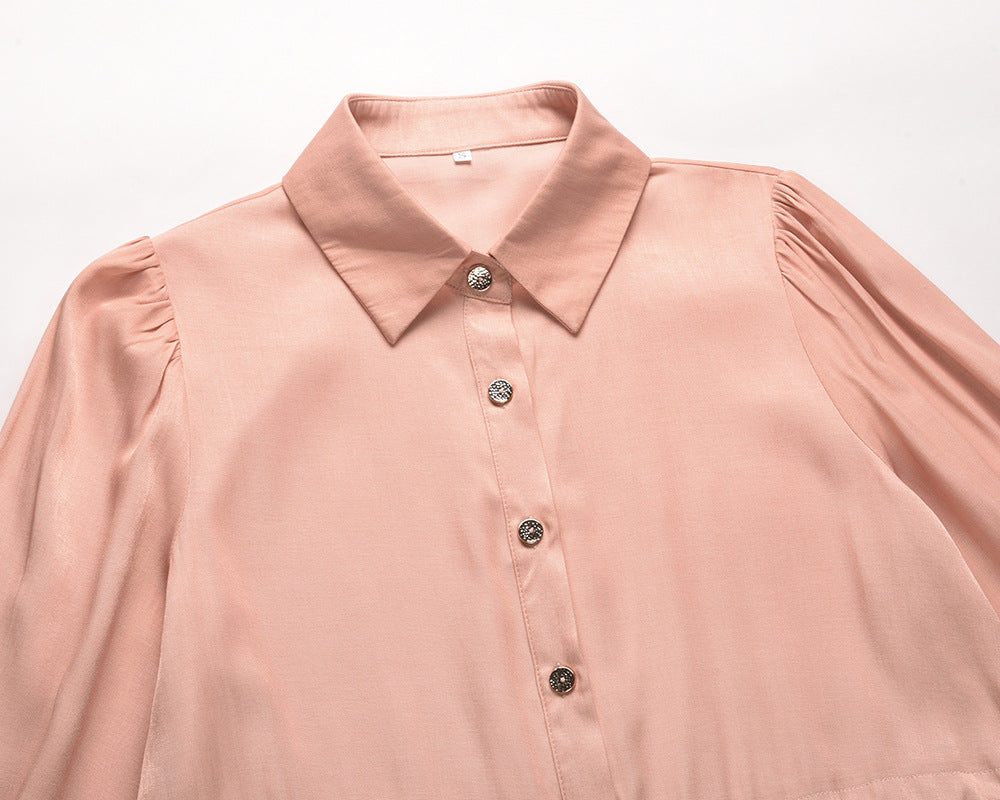 Long-Sleeved Waist-Skimming Dresses