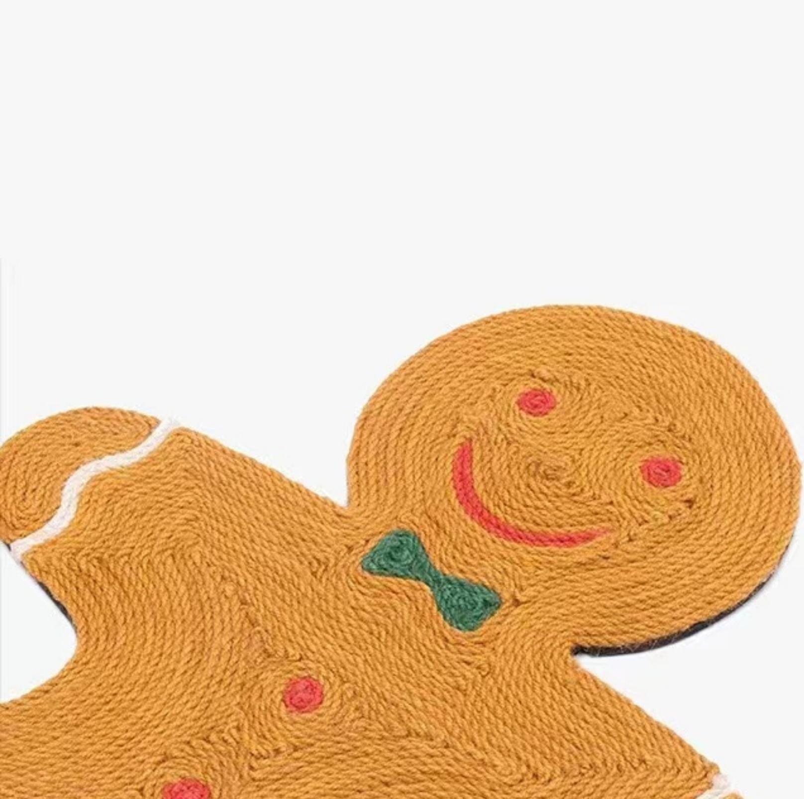 Christmas Gingerbread Man Scratching Mat Cat Scratcher