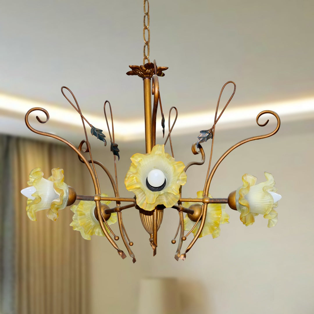 Yellow Petals Chandelier