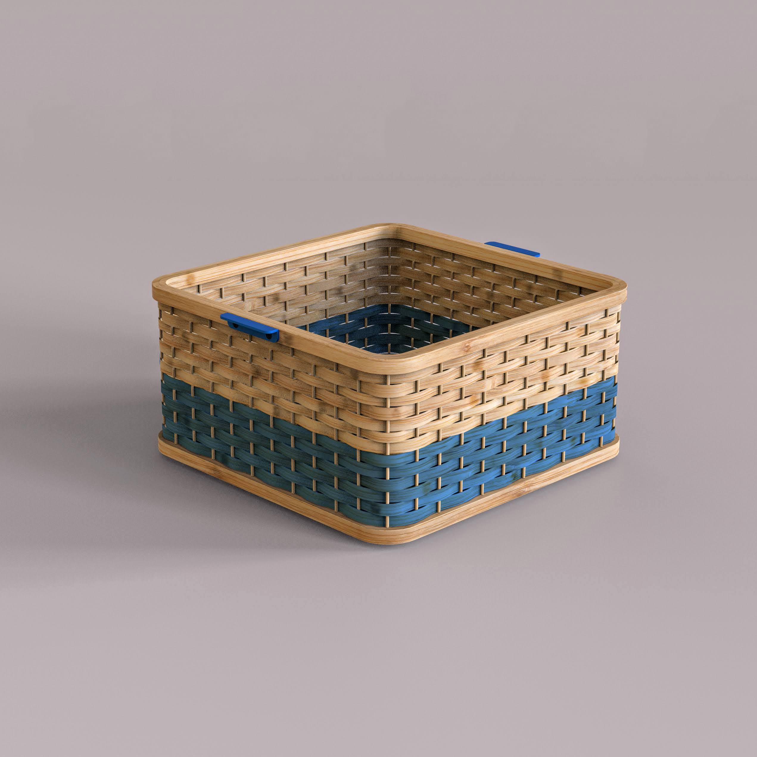 Squircle Desk Basket: Handwoven Storage Basket | Picnic Basket | Corporate Gifting [30cm/12in(L) x 30cm/12in(B) x 15.5cm/6in(H)]