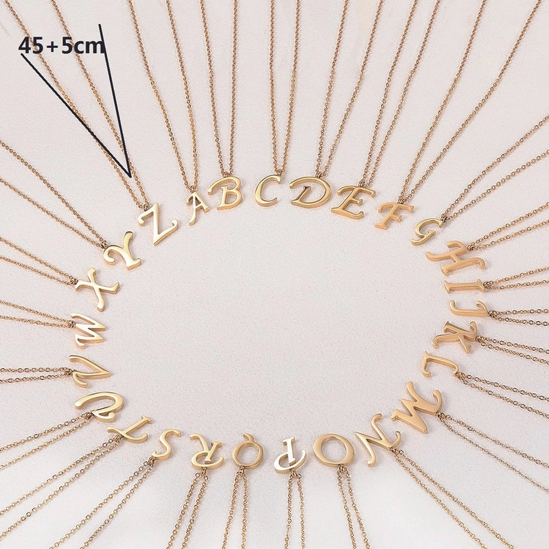 Minimalist Letter 201 Stainless Steel 18K Gold Plated Plating
