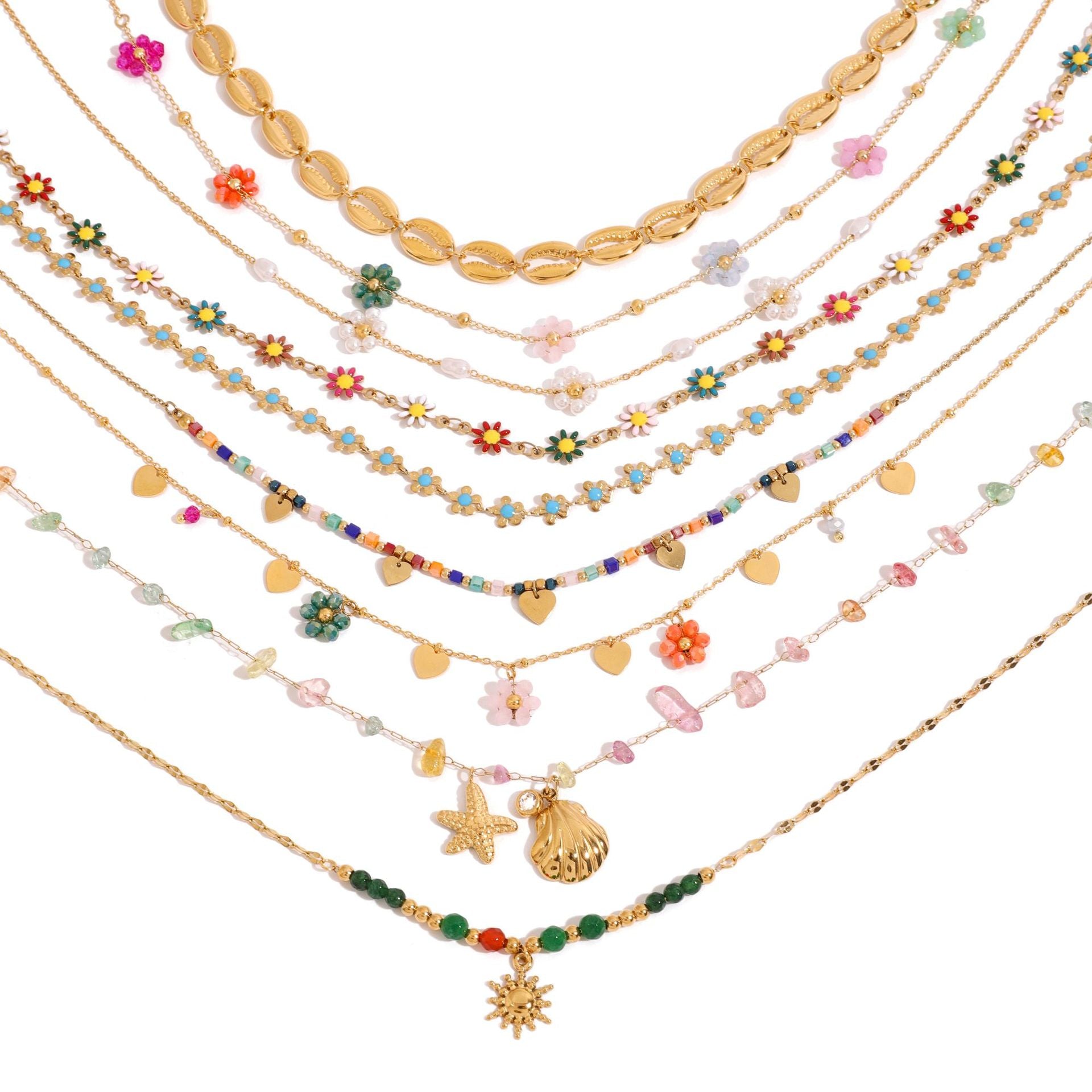 Jie Ding Titanium Steel Necklace Accessories Bohemian Clavicle Chain Holiday Stainless Steel Necklace