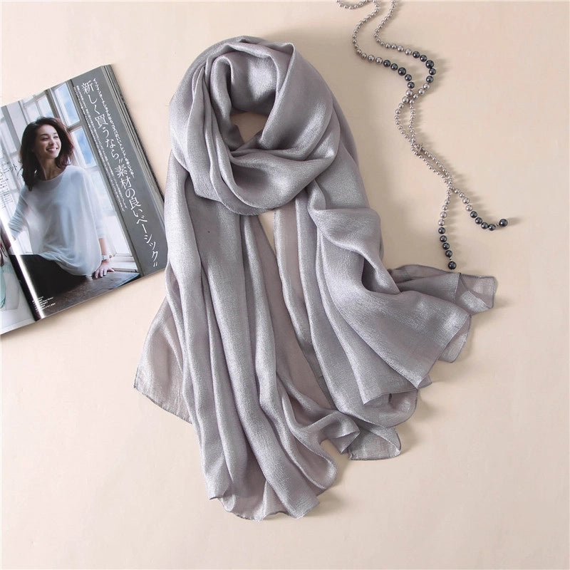 Autumn Fashion Travel Sunscreen Scarf Linen New Imitated Silk Scarves New Sweet Lady Shawl