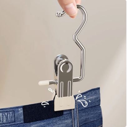 2Pc Multipurpose Non Slip Clothes Hanger For Trouser Towels Socks