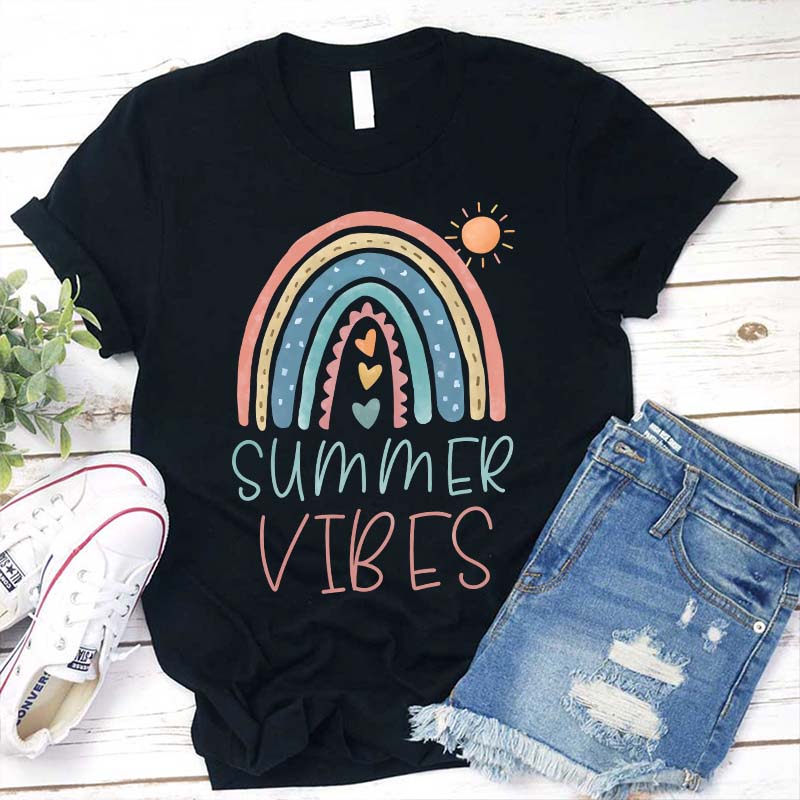 Summer Vibes Teacher T-Shirt