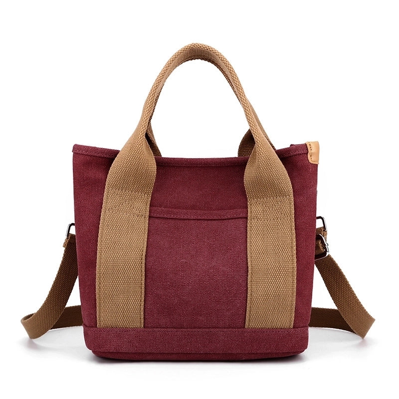 Women's Medium All Seasons Canvas Vintage Style Handbag Tote Bag
