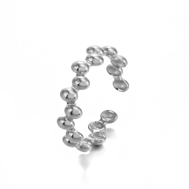 Minimalist Hand Heart Shape 304 Stainless Steel Plating Open Rings
