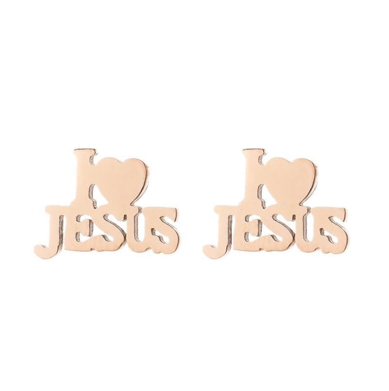 Minimalist Heart Shape Stainless Steel Plating Ear Studs 1 Pair