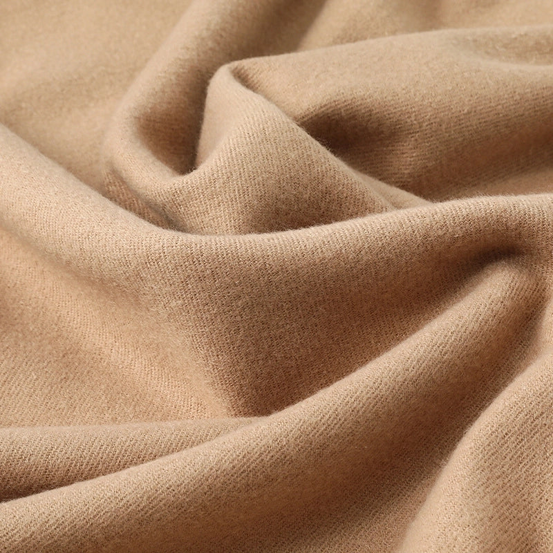 Cashmere Wool Scarf Women's Autumn And Winter High-grade Solid Color Ball Scarf Shawl Fur Ball Imitation Cashmere Scarf
