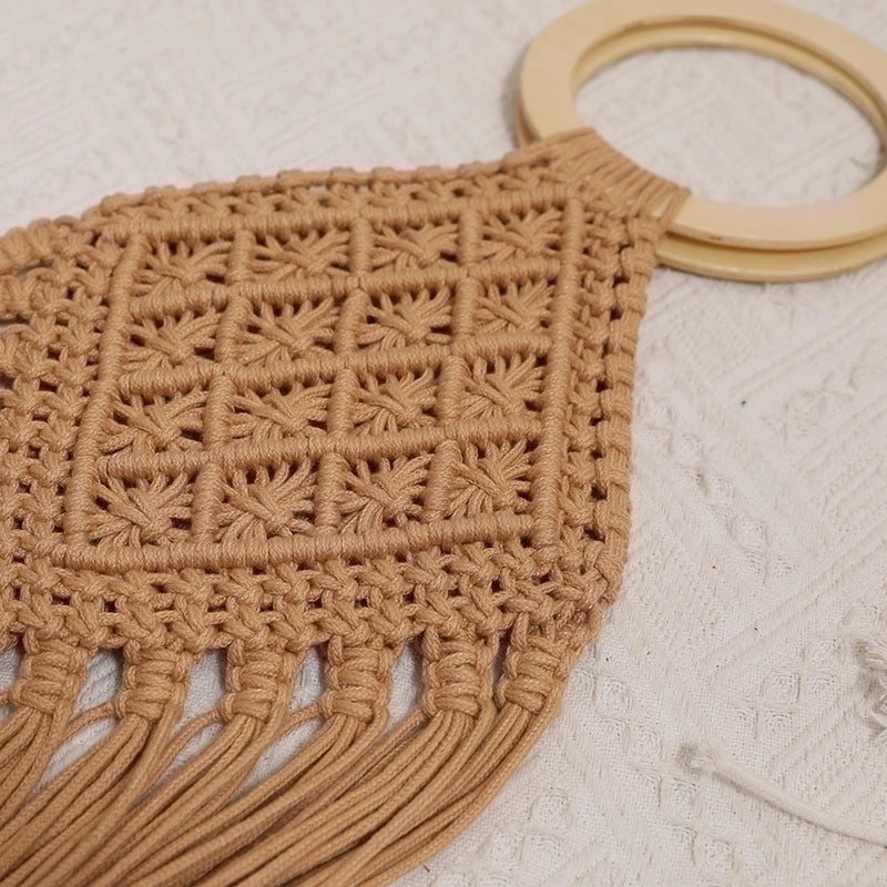 Women's Medium Polyester Solid Color Vintage Style Classic Style Square Open Straw Bag