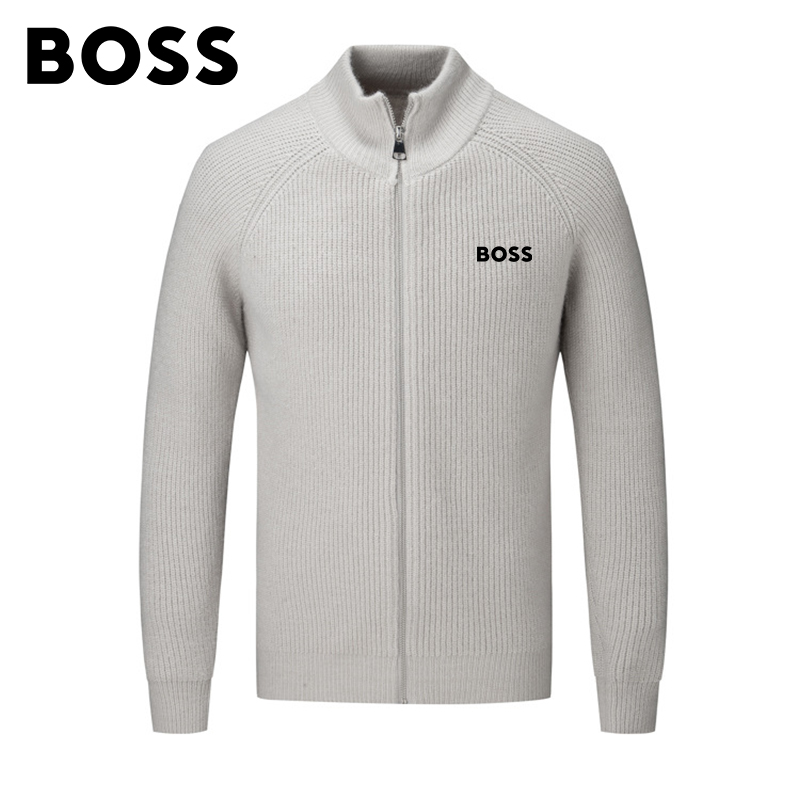 BOSS Men-s Sweater Knitted Cardigan