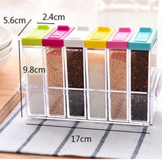 6 Units Transparent Spices Container