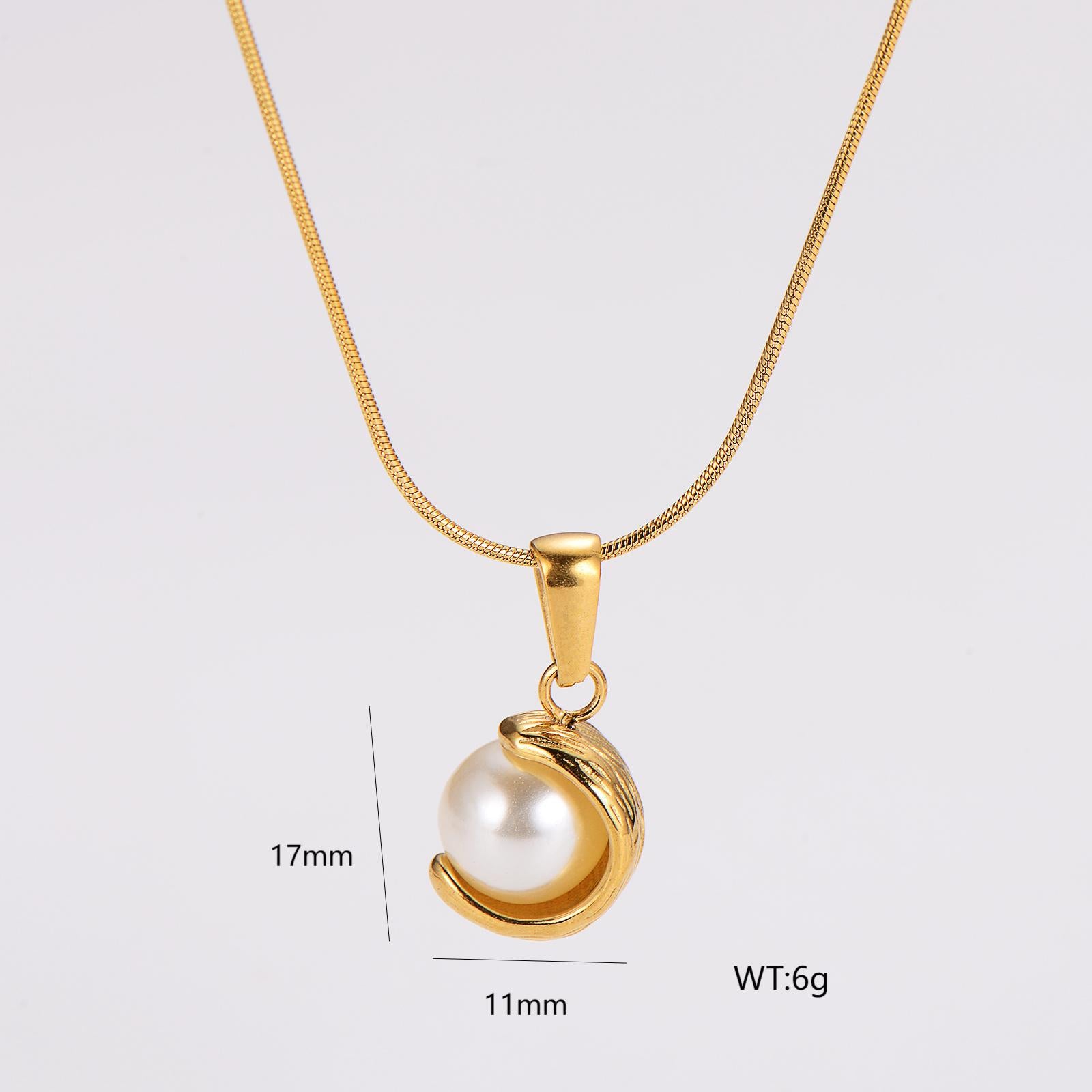 Aml  Retro Fashion Geometric Love Necklace Female Stainless Steel Style Clavicle Chain