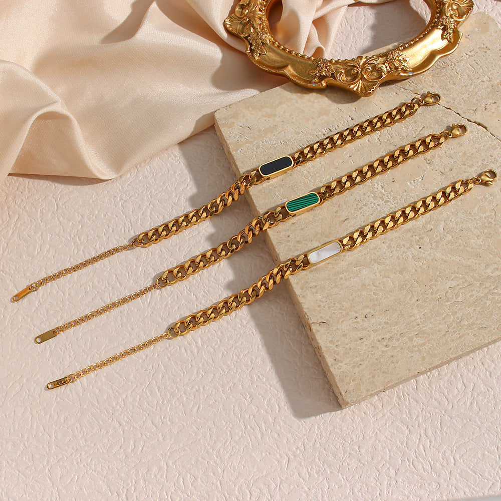Women Geometric Stainless Steel 18K Gold Plated Bracelets