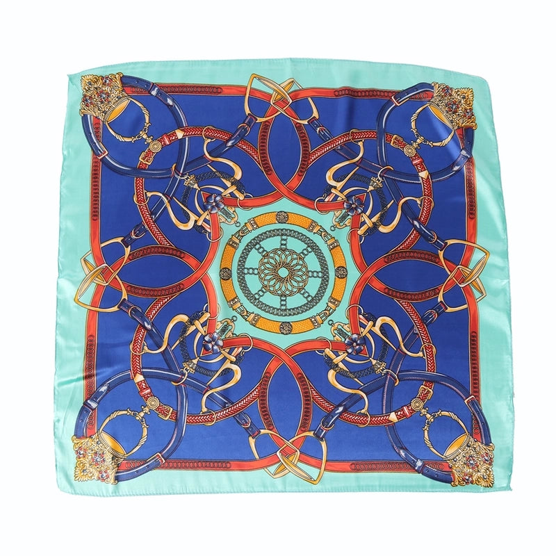 Women's Elegant Vintage Style Color Block Polyester Silk Scarf
