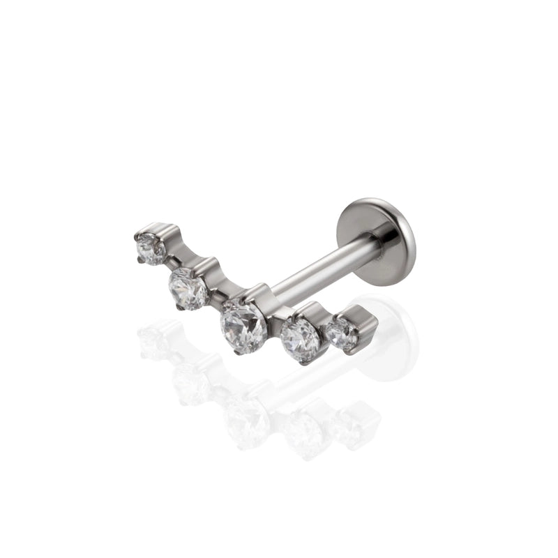 1 Piece Ear Cartilage Rings & Studs IG Style Cool Style Geometric Water Droplets Pure Titanium Plating Inlay Zircon