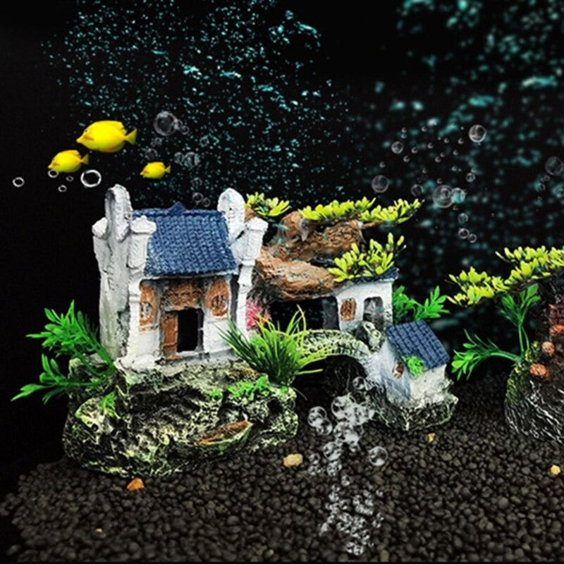 Resin House Betta Cave Ornament For Aquarium