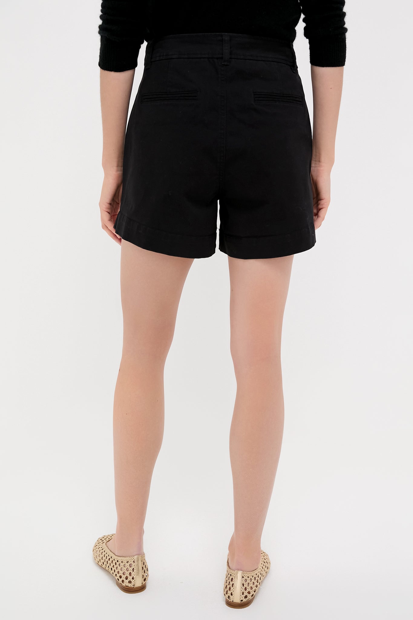 Black Wells Chino Shorts