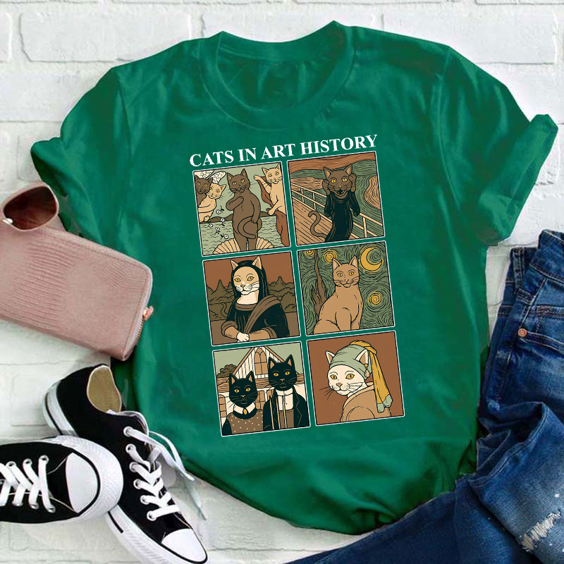 Cat In Art History Teacher T-Shirt