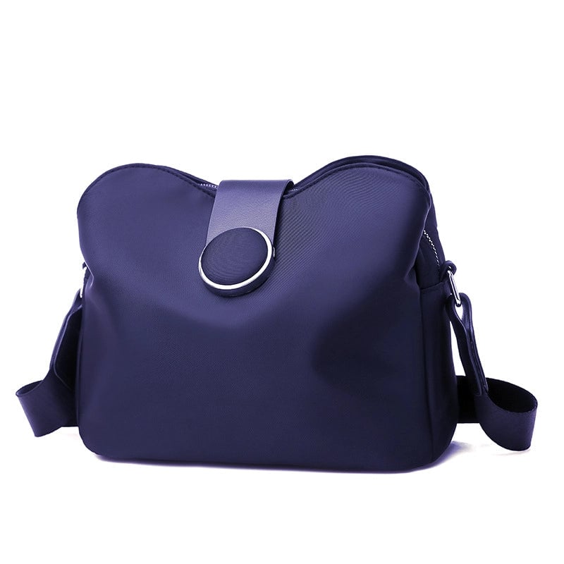 Women's Small Nylon Oxford Cloth Solid Color Basic Square Zipper Crossbody Bag
