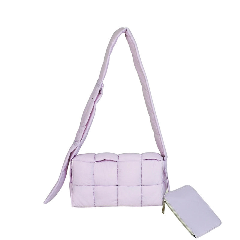 Women's Medium Oxford Cloth Solid Color Fashion Square Magnetic Buckle Crossbody Bag