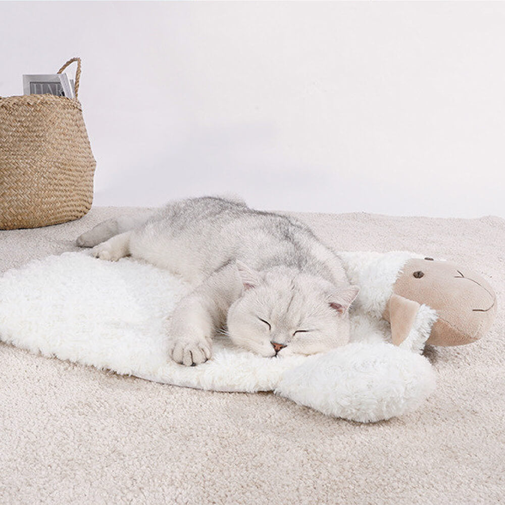 Lovely Warm Fleece Lamb Pet Mat