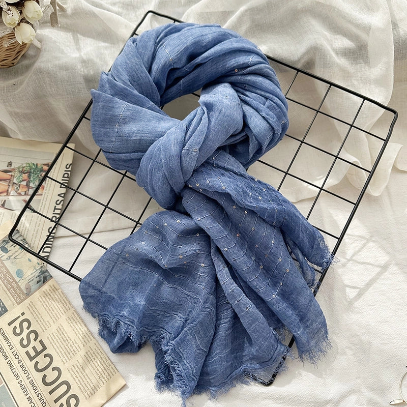 Unisex Retro Sweet Solid Color Artificial Cotton Scarf