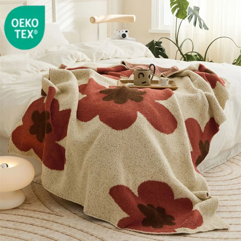 Knitted Velvet Blanket SUNFLOWER Nap Blanket Single Leisure Woolen Blanket Blanket Sofa Air Conditioning Blanket