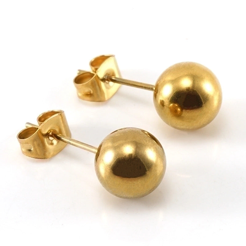 Modern Style Geometric Plating 304 Stainless Steel Zircon 18K Gold Plated Stainless Steel Earrings