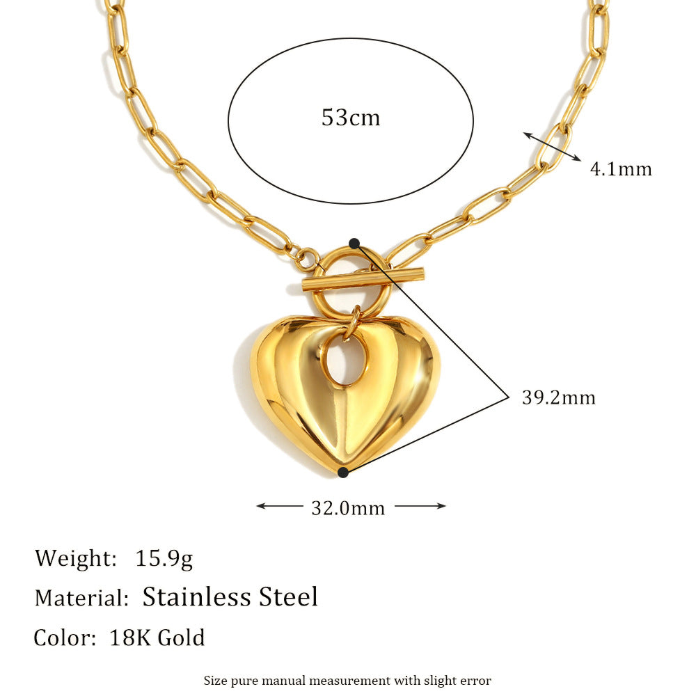 French Retro Cross Square Pendant Stainless Steel 18K Gold Plated Gemstone Love Flower Necklace