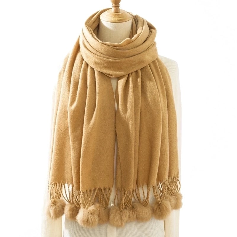 Women's Casual Minimalist Solid Color Imitation Cashmere Scarf