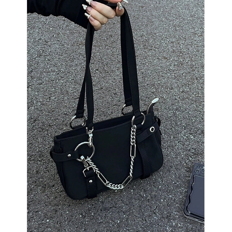 Women's Small All Seasons Pu Leather Solid Color Fashion Square Zipper Shoulder Bag