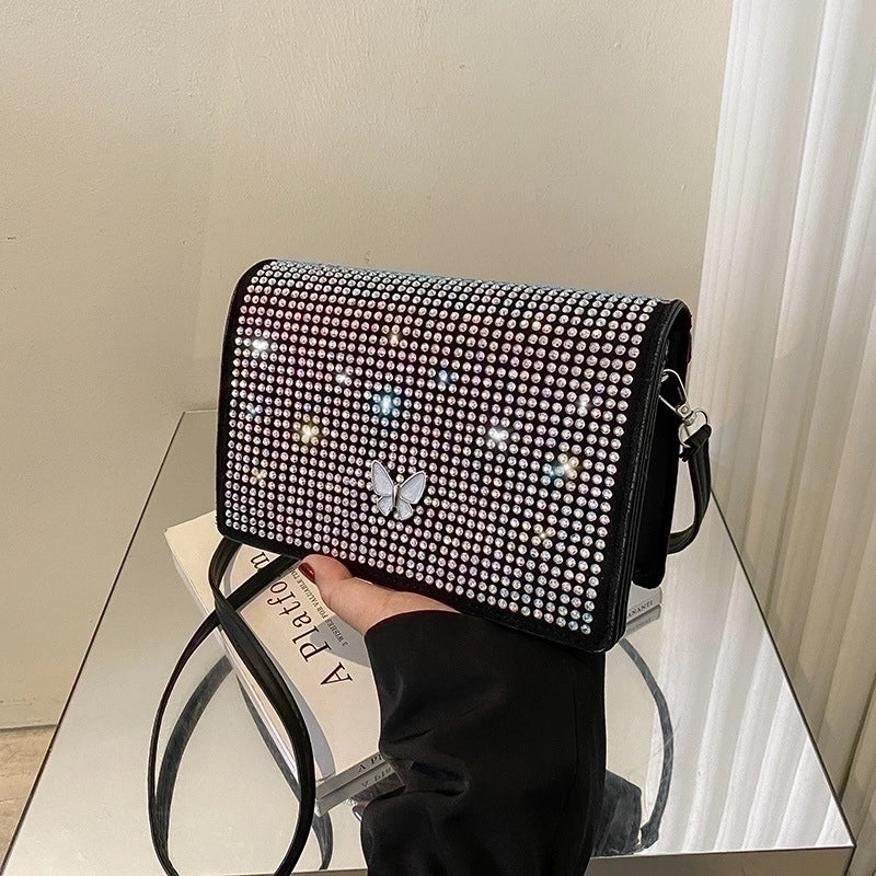 Women's All Seasons Pu Leather Butterfly Streetwear Square Magnetic Buckle Square Bag