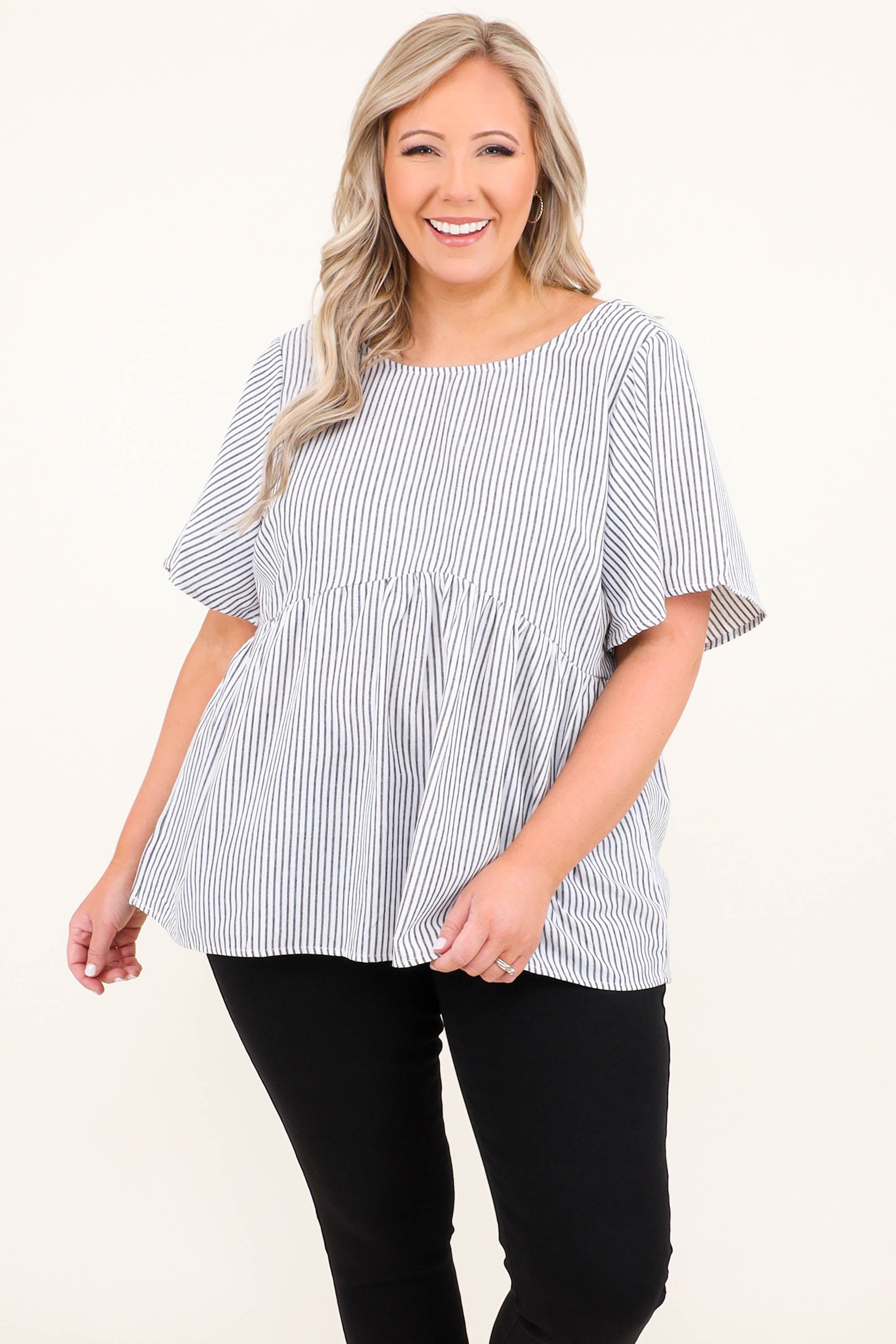 Too Dazy For You Top. Ivory Charcoal