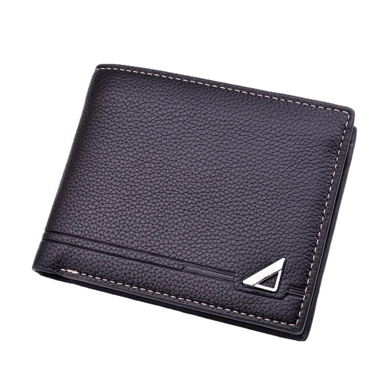 Men's Solid Color Pu Leather Open Wallets