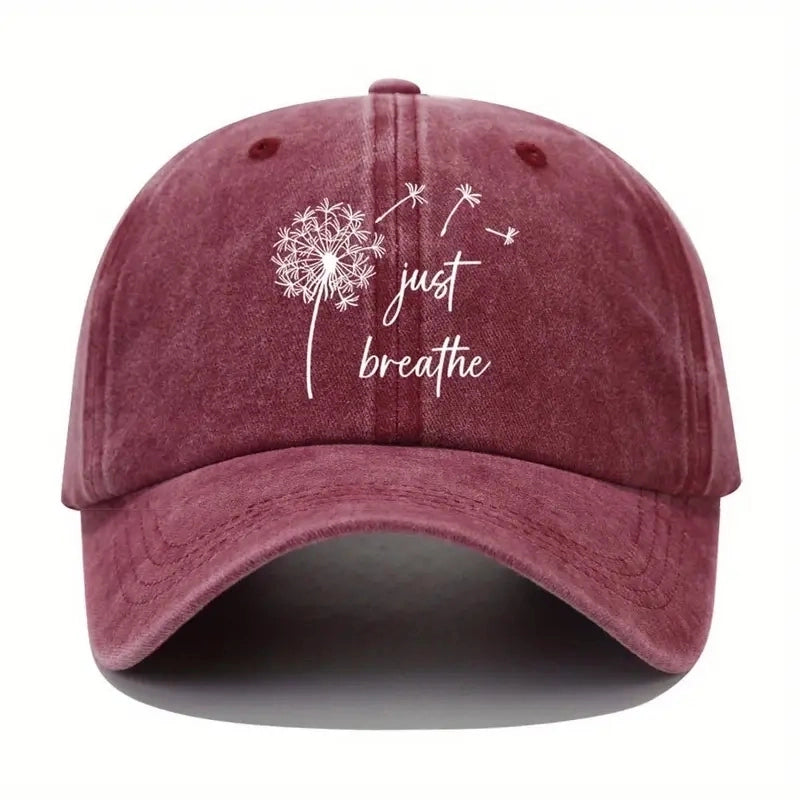 Unisex Casual Modern Style Minimalist Dandelion Printing Wide Eaves Baseball Cap