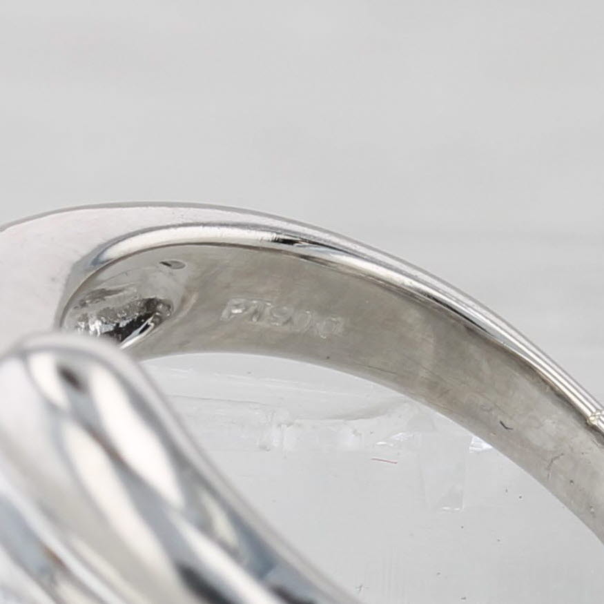 0.24ctw Diamond Bypass Ring 900 Platinum Size 5.25