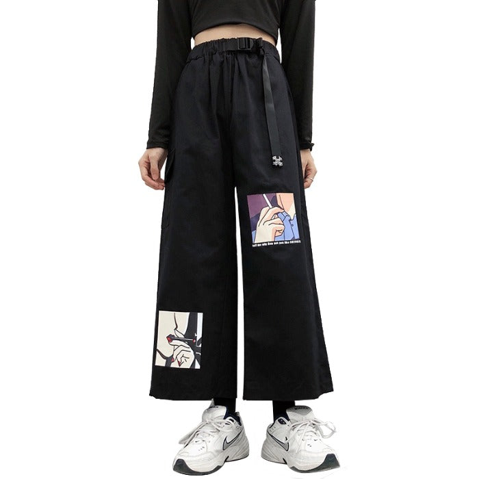 Ulzzang black casual pants KF81524
