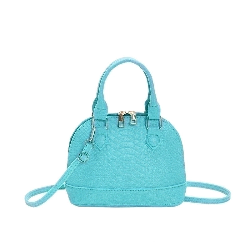 Women's Small All Seasons Felt Cloth Solid Color Streetwear Shell Zipper Shoulder Bag Handbag Dome Bag