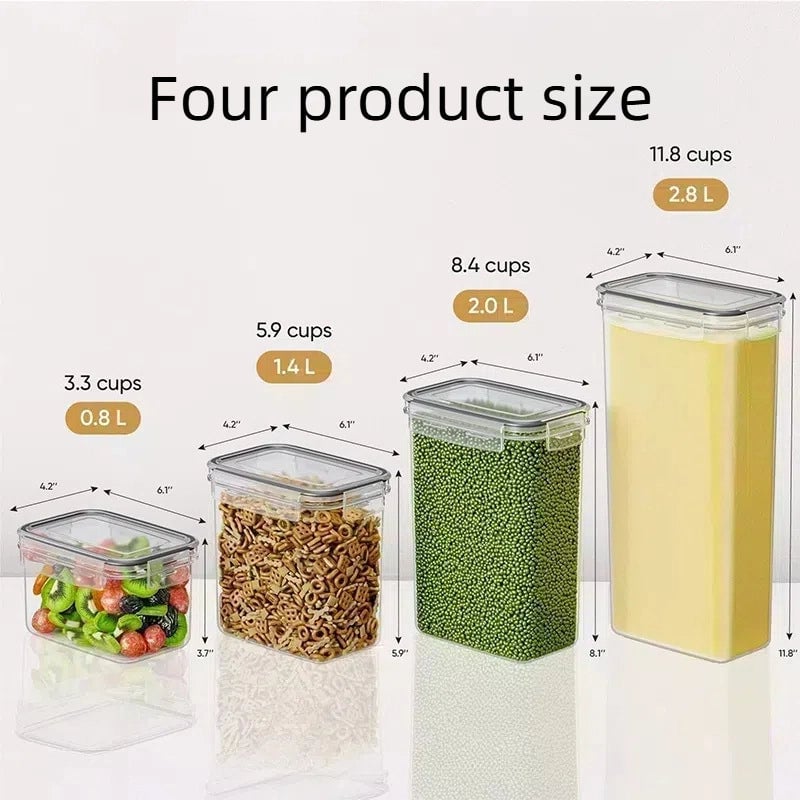 Minimalist Transparent Plastic Storage Container Box